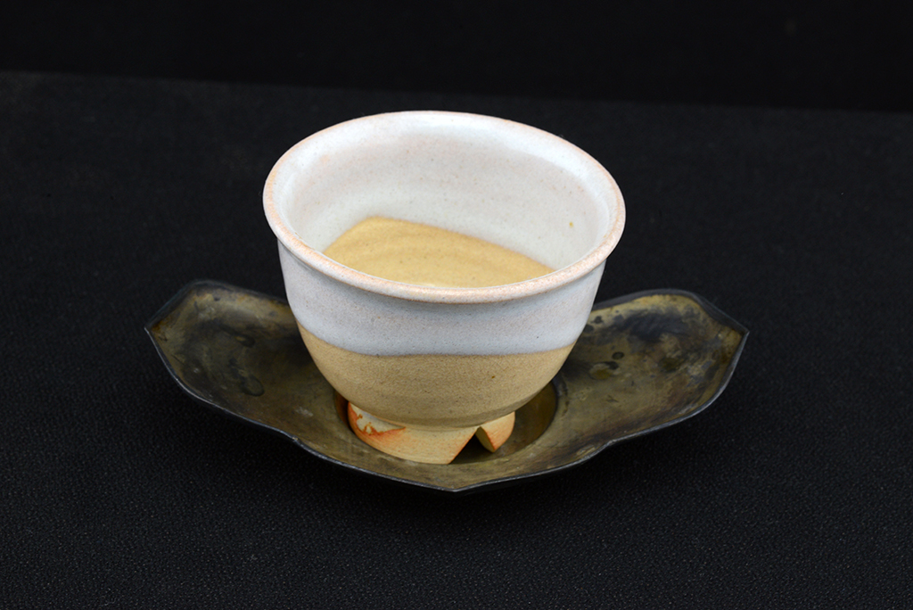 Fém chataku teáscsésze alátét készlet 